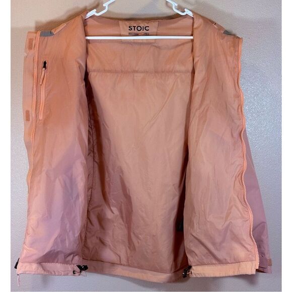 Stoic Full Zip Snowboarding Waterproof Blush Pink Women's Hooded Shell Jacket L - Picture 6 of 12